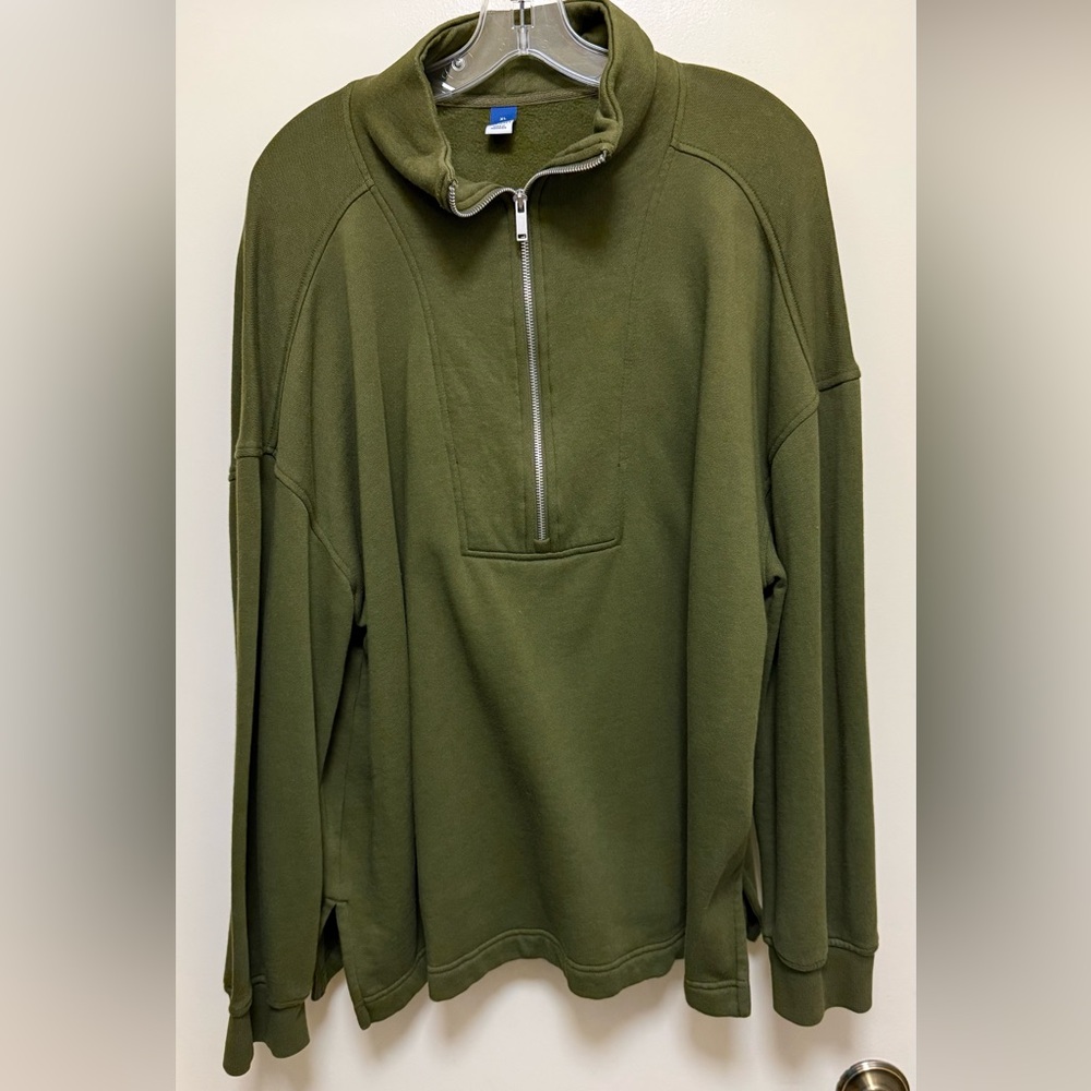Old Navy Zip-Up Sweater in Forest Green